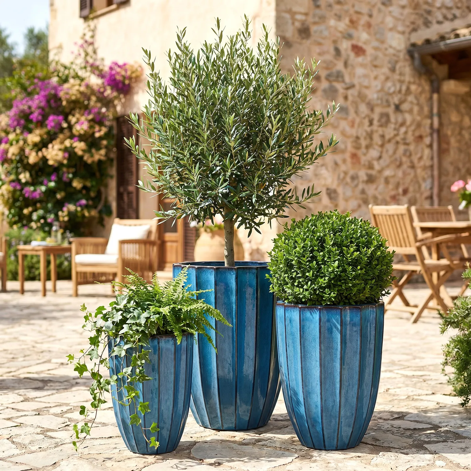 NOBLE RIB GLZ BLU ANTICO